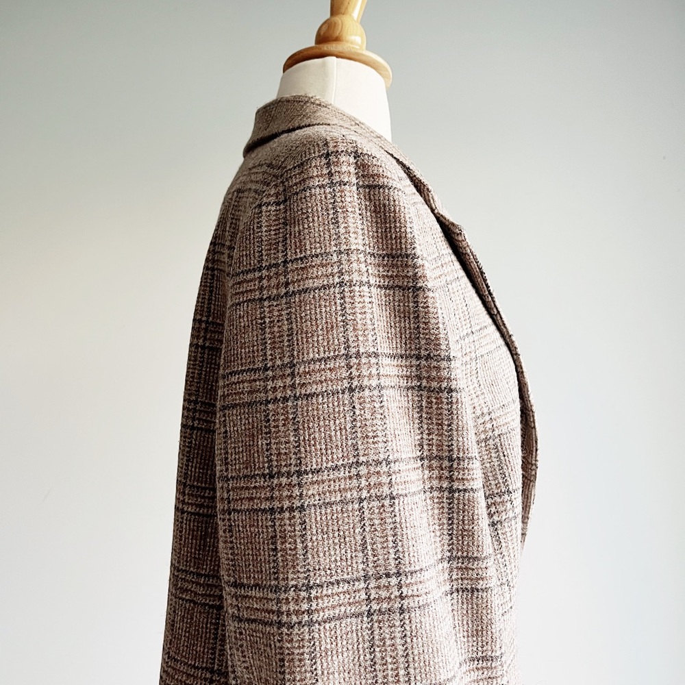 Orvis Brown Plaid Wool Blazer - Picture 6 of 9